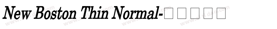 New Boston Thin Normal字体转换